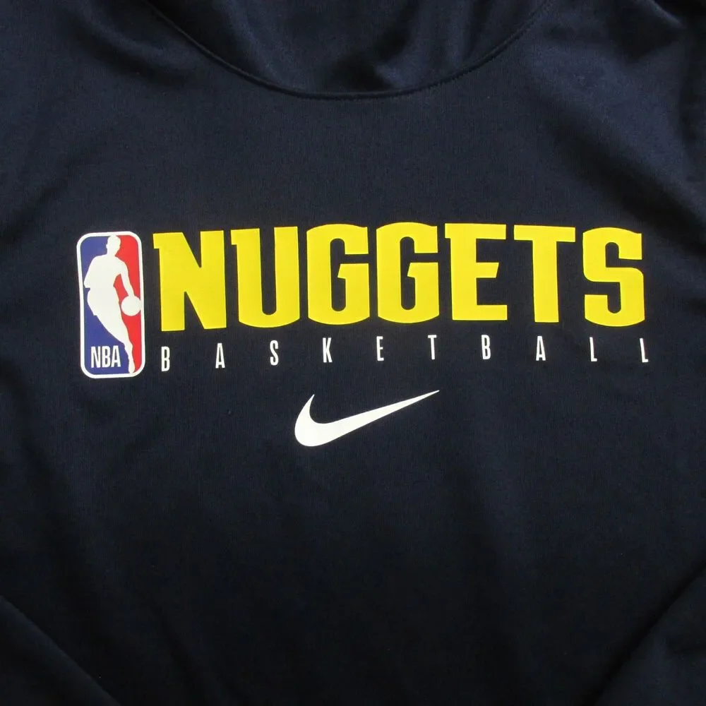 Nike Denver Nuggets Spotlight Pullover Hoodie features a scuba hood Small